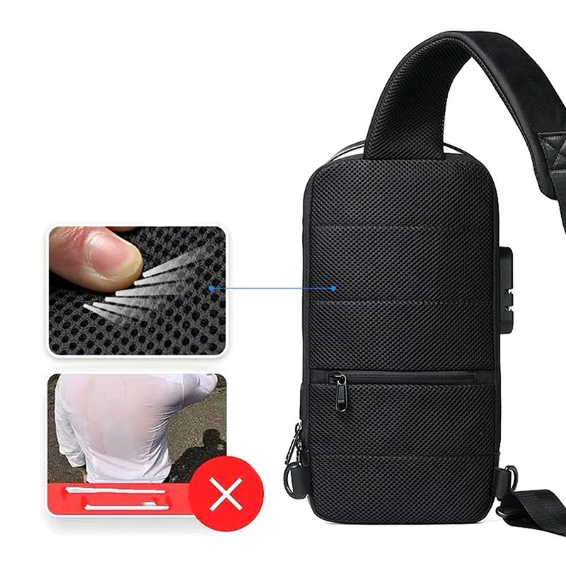 Crossbody Bag Anti-Theft Travel Bag with USB charger