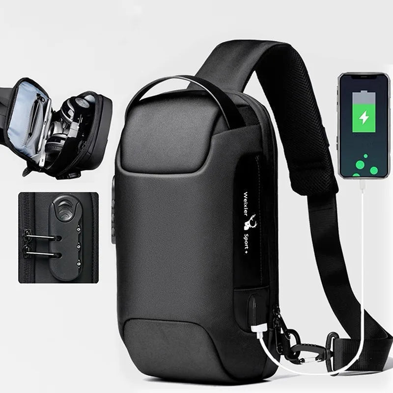 Crossbody Bag Anti-Theft Travel Bag with USB charger